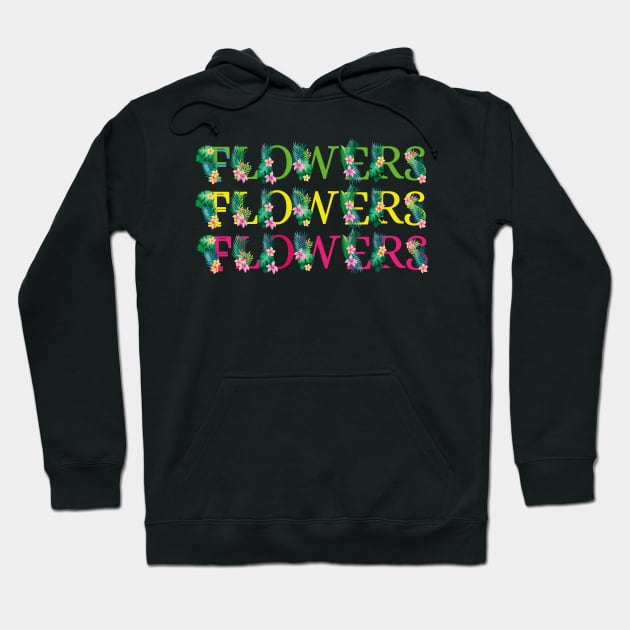 Colorful Bright flowers Hoodie by Eric Okore